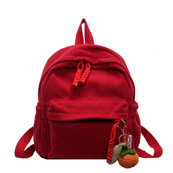 Corduroy Casual Mini School Backpack Kalsten