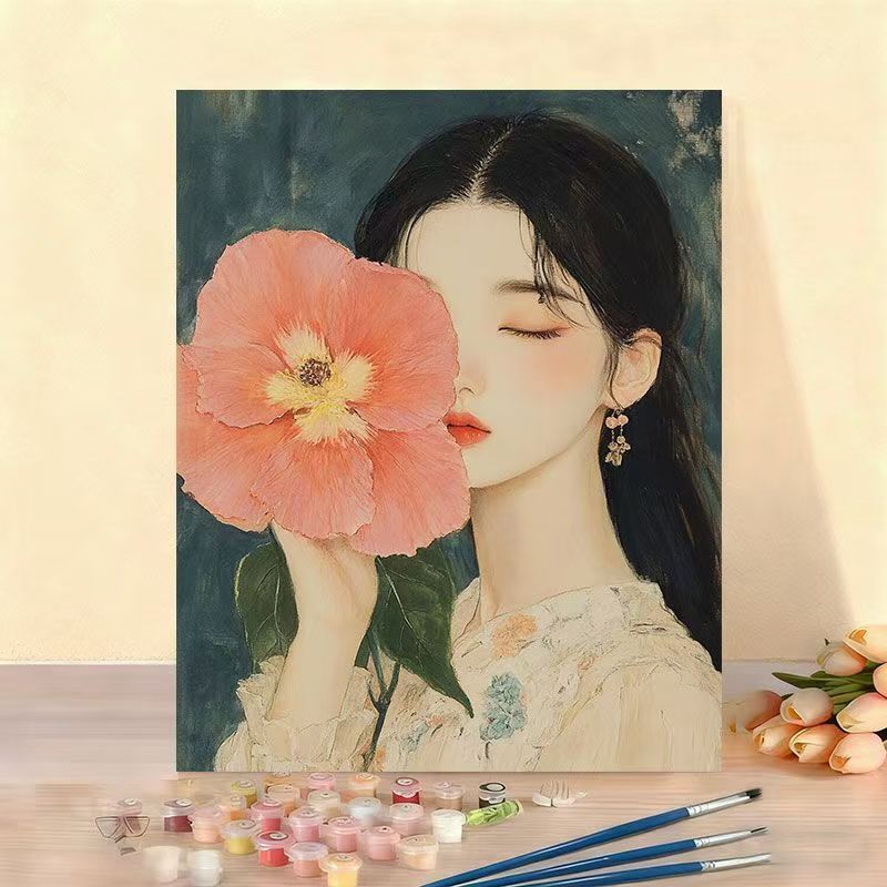 DIY Floral Portrait Paint by Numbers Kit Kalsten