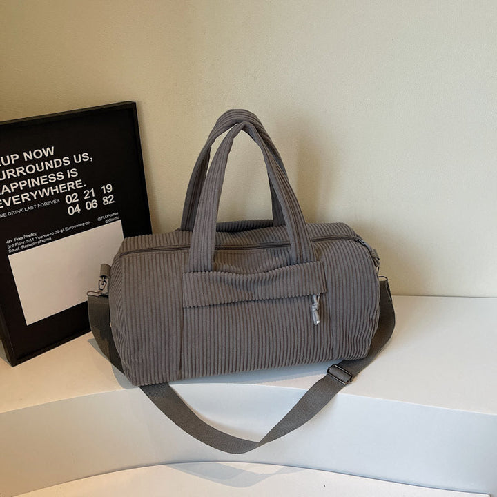 Sporty Travel Bag Made of Soft Cord Material with Adjustable Shoulder Strap Kalsten