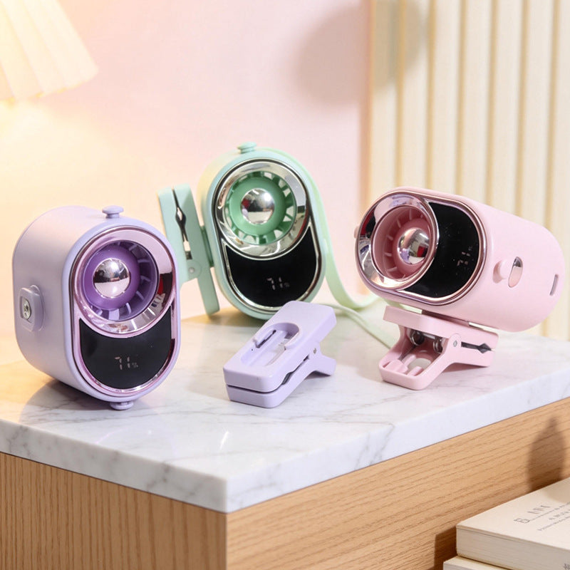 Ladies table fan in modern retro design with digital display Kalsten