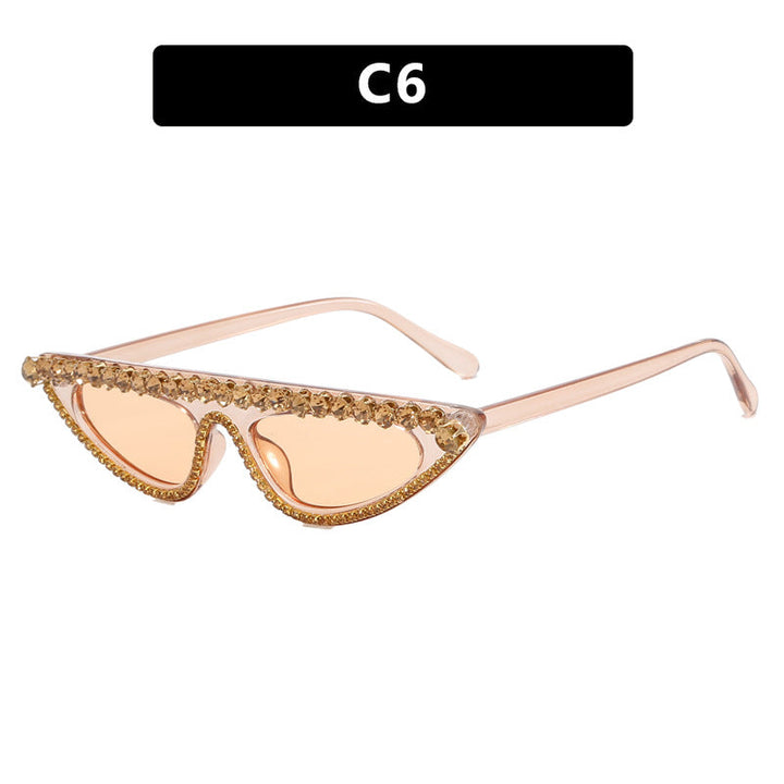 Ladies designer sunglasses in stylish cat-eye design with glittering frame Kalsten