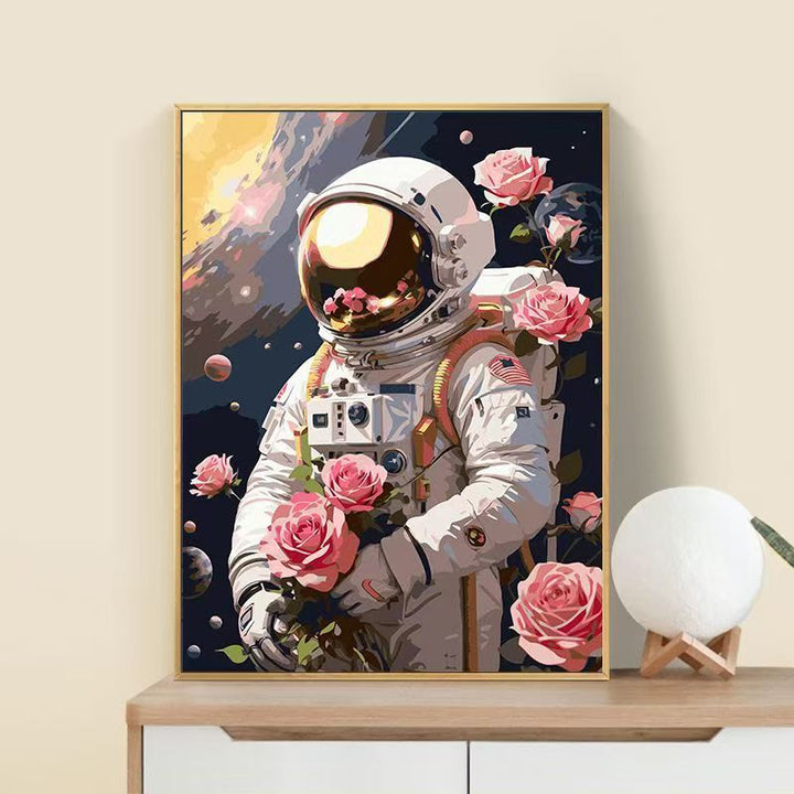 Astronaut Flower Art Print Kalsten