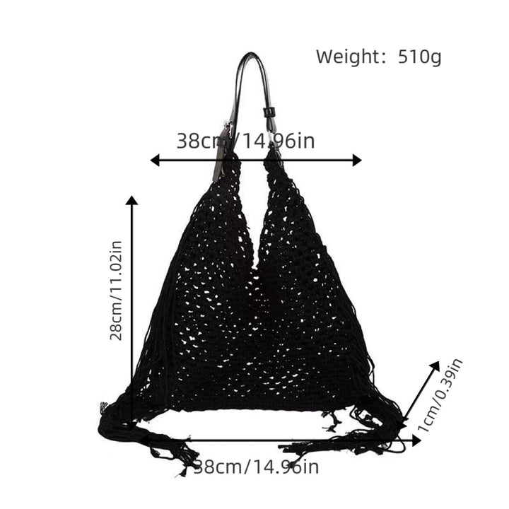 Structured beach bag with fringe details Kalsten
