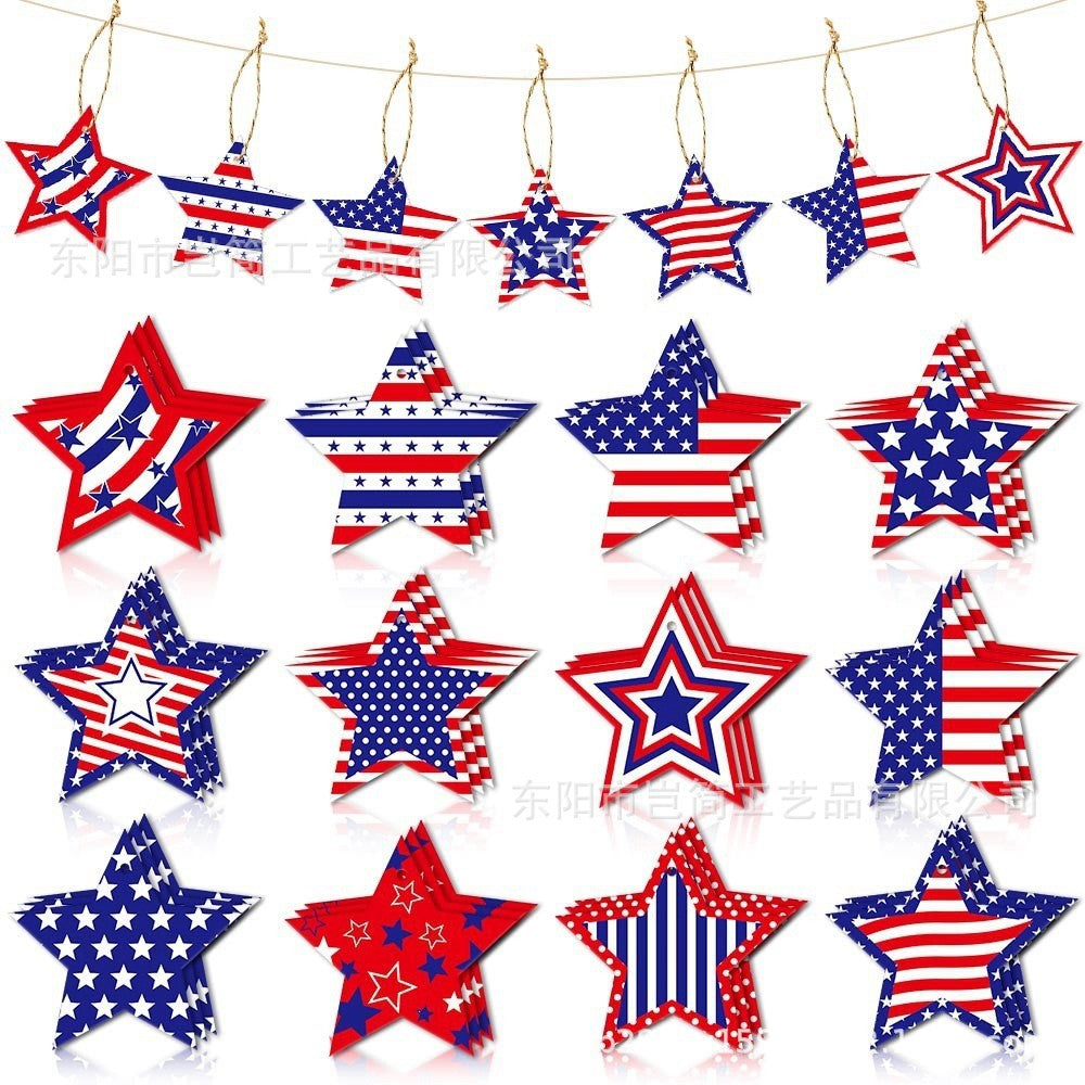 Unisex nan multi-layer 3D paper star hanging decoration with hanging loops Kalsten