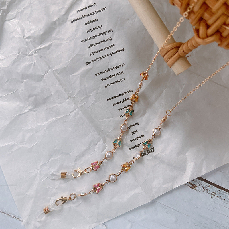 Elegant Glasses Holder Chain with Colorful Beads and Stylish Charms Kalsten