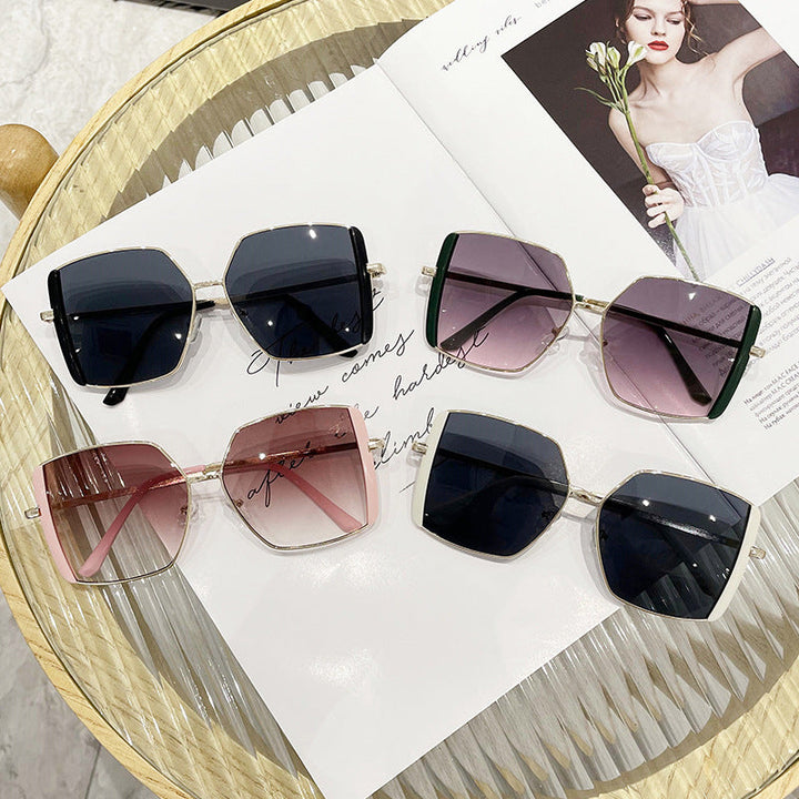 Women's Geometric Sunglasses with Luxurious Metal Frame Kalsten
