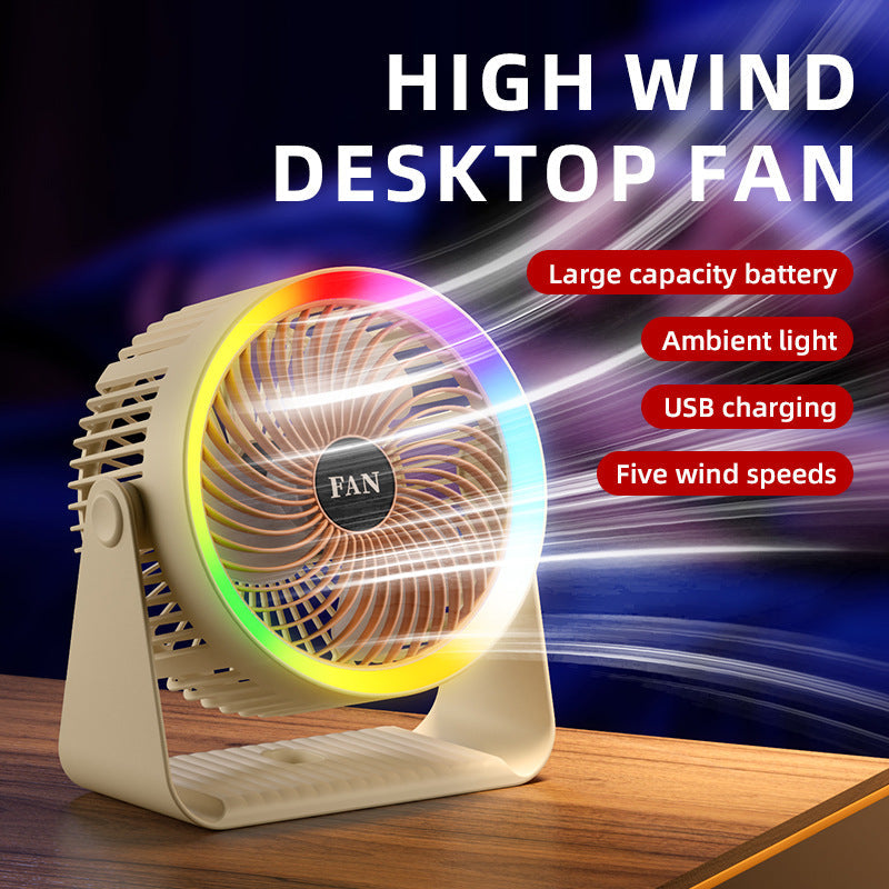 Unisex USB Rechargeable Multifunctional Desk Fan Kalsten