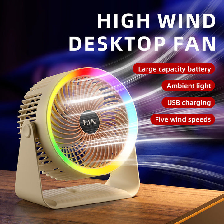 Unisex USB Rechargeable Multifunctional Desk Fan Kalsten