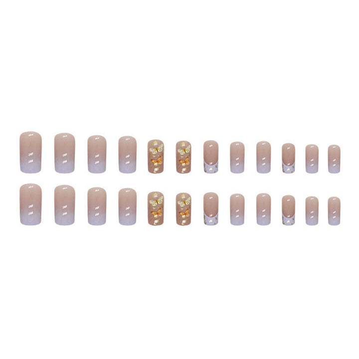 Floral Embellished Press-On Nail Set Kalsten