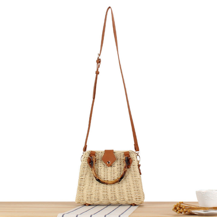 Handbag with Modern Woven Design and Adjustable Shoulder Strap Kalsten