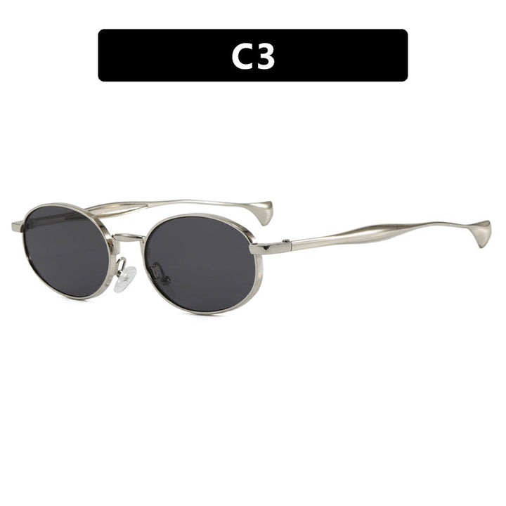Women's robust round sunglasses with mirrored lenses Kalsten