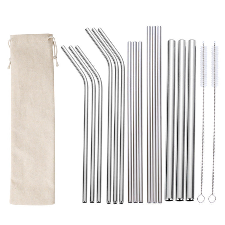 Stainless Steel Straw Set with Cleaning Brushes Kalsten