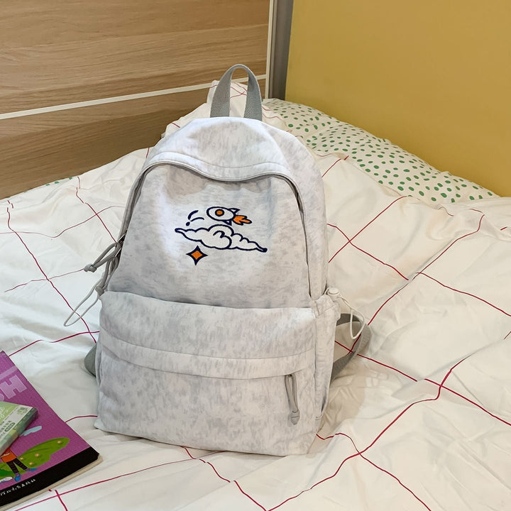 Fashionable backpack with artistic embroidery design Kalsten