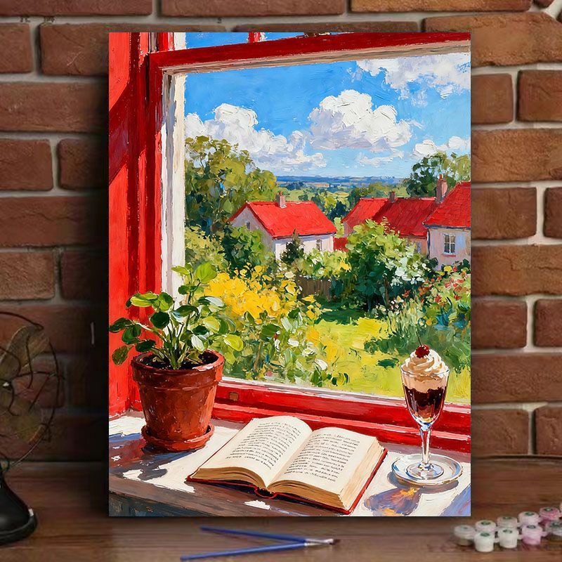 Scenic Window View Canvas Art Print Kalsten