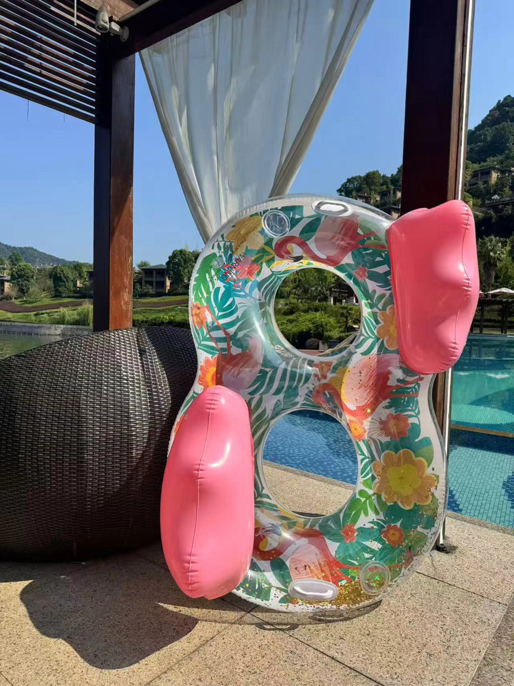Women's Inflatable Comfort Pool Lounger with View Window Kalsten