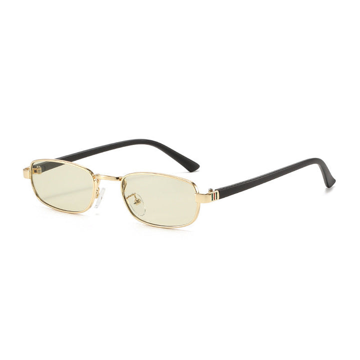 Women's elegant rectangular sunglasses with fine metal frame Kalsten