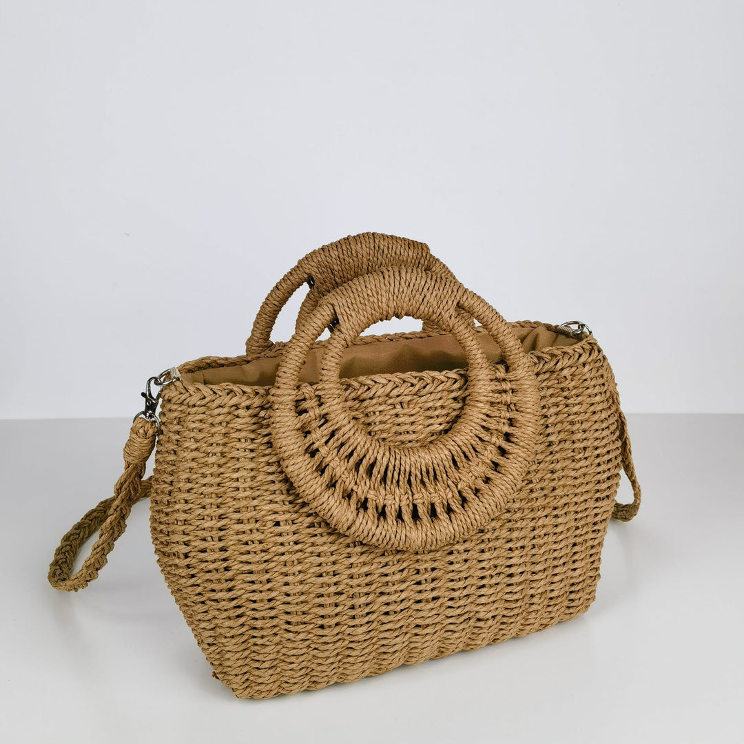 Handcrafted rattan bag with shoulder strap Kalsten