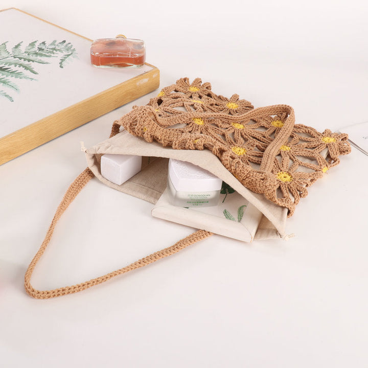 Handcrafted flower pattern shopper bag Kalsten
