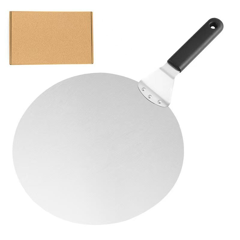 round stainless steel pizza peel with ergonomic heat resistant handle Kalsten