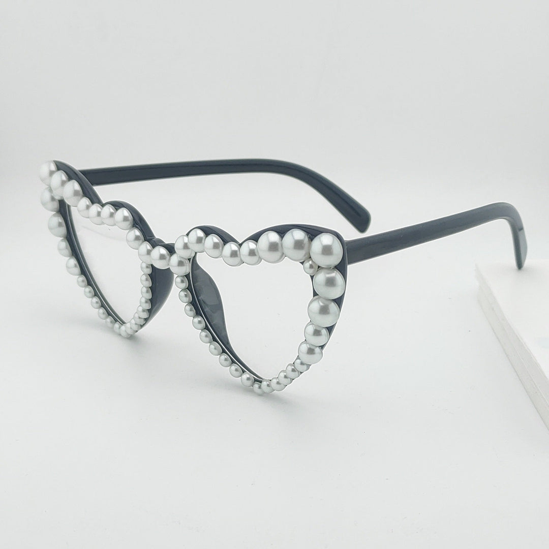 Heart-Shaped Pearl-Accented Sunglasses Kalsten