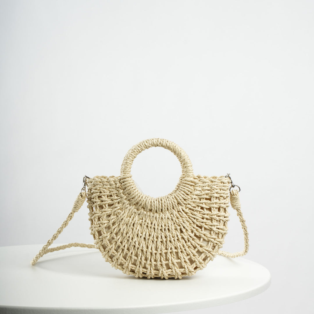 Beef Bast Handbag with Structured Design Kalsten
