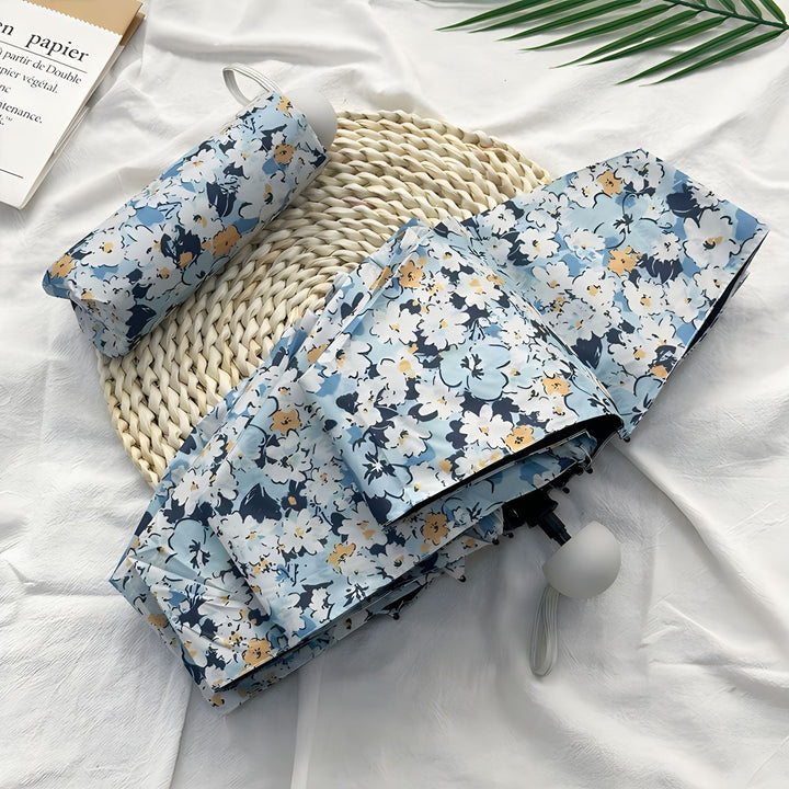 Ladies Folding Umbrella with Elegant Floral Pattern Kalsten
