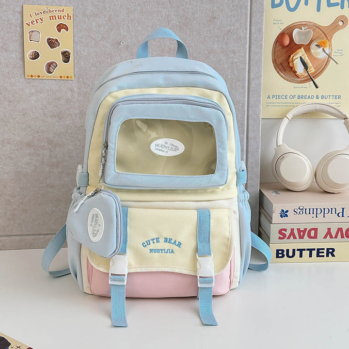 Cute Character-Themed Clear School Backpack