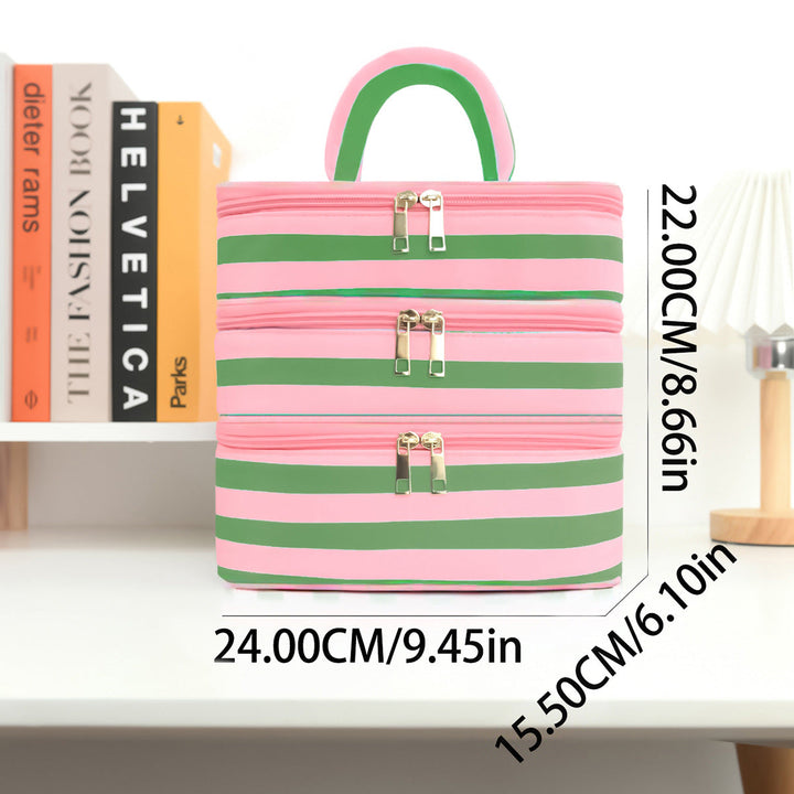 Stylish cosmetic organizer with multiple compartments Kalsten