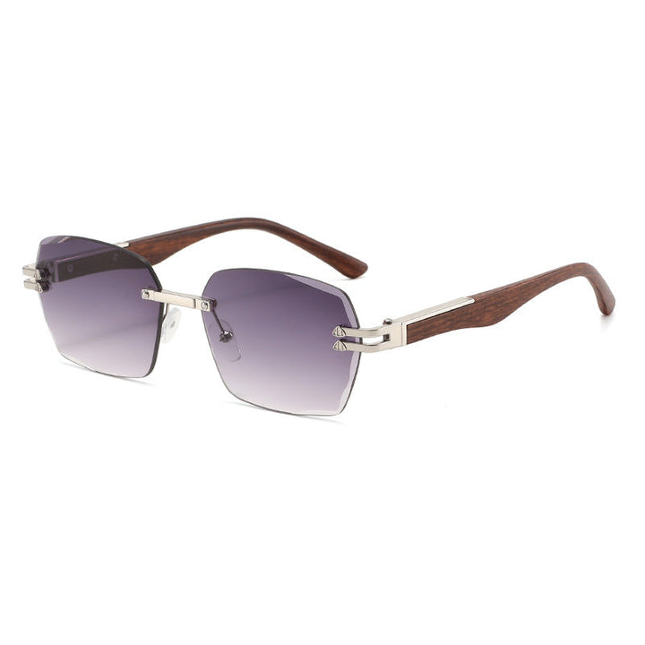 Men's Elegant Square Sunglasses with Wooden Temples Kalsten