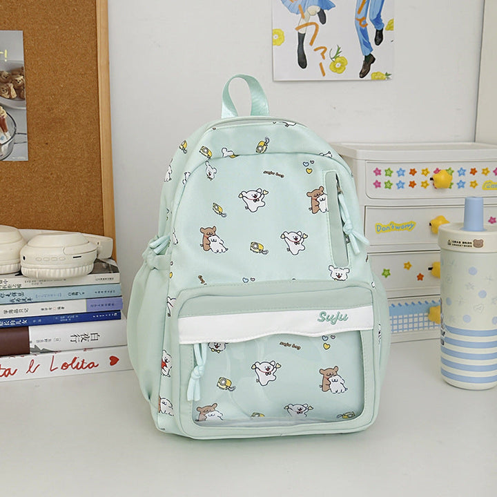 Cute Cartoon-Themed Multi-Pocket School Backpack