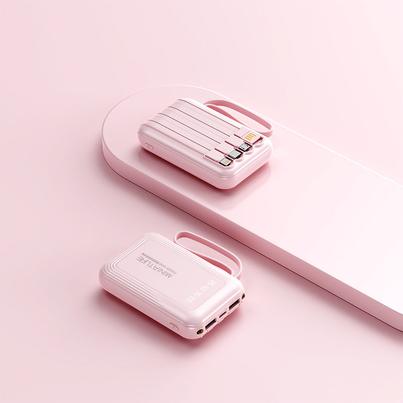 Practical power bank with wireless fast charging function and integrated cable system Kalsten