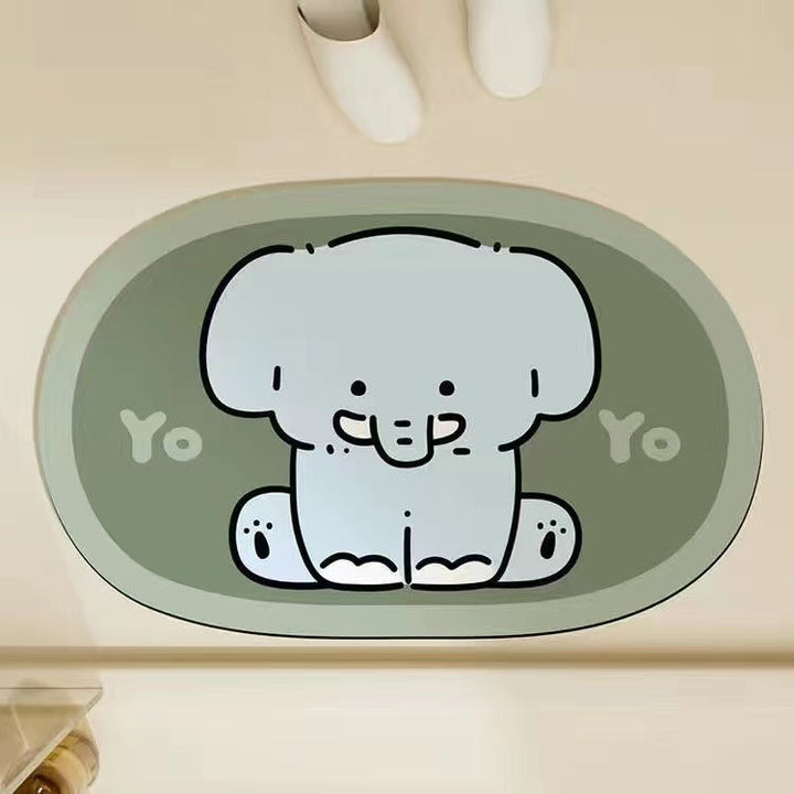 Playful Cartoon-Themed Floor Mat