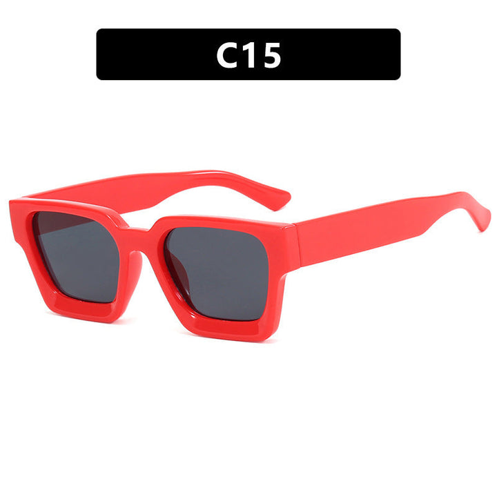 Ladies fashionable square sunglasses with yellow lenses Kalsten