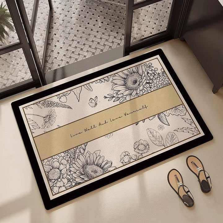 Floral Embroidered Bath Mat Kalsten
