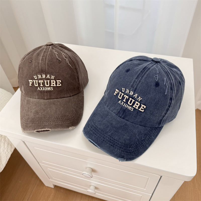Men's Distressed Cotton Adjustable Baseball Cap Kalsten