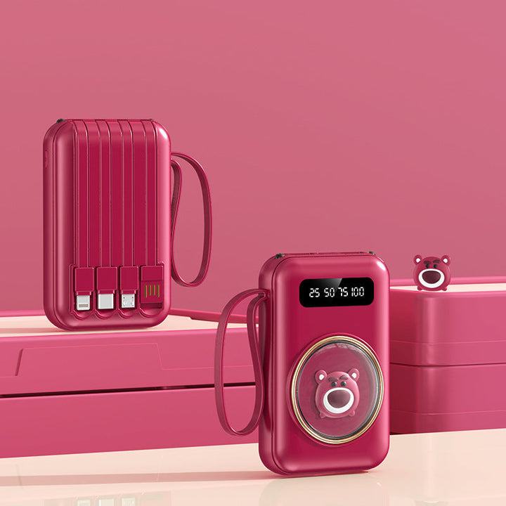 Portable power bank with integrated LED display by Kalsten