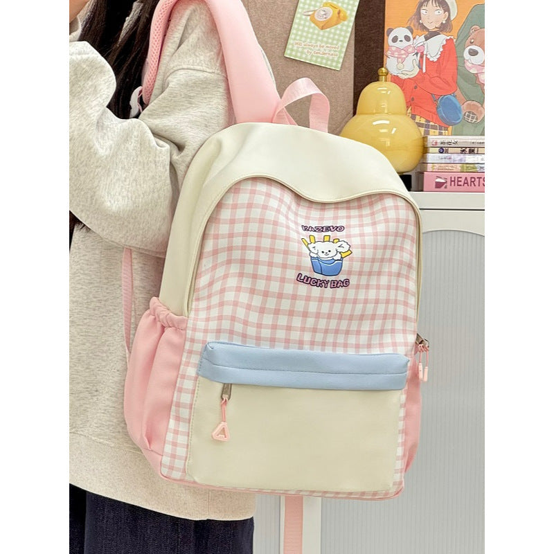 Casual Checkered Backpack Kalsten