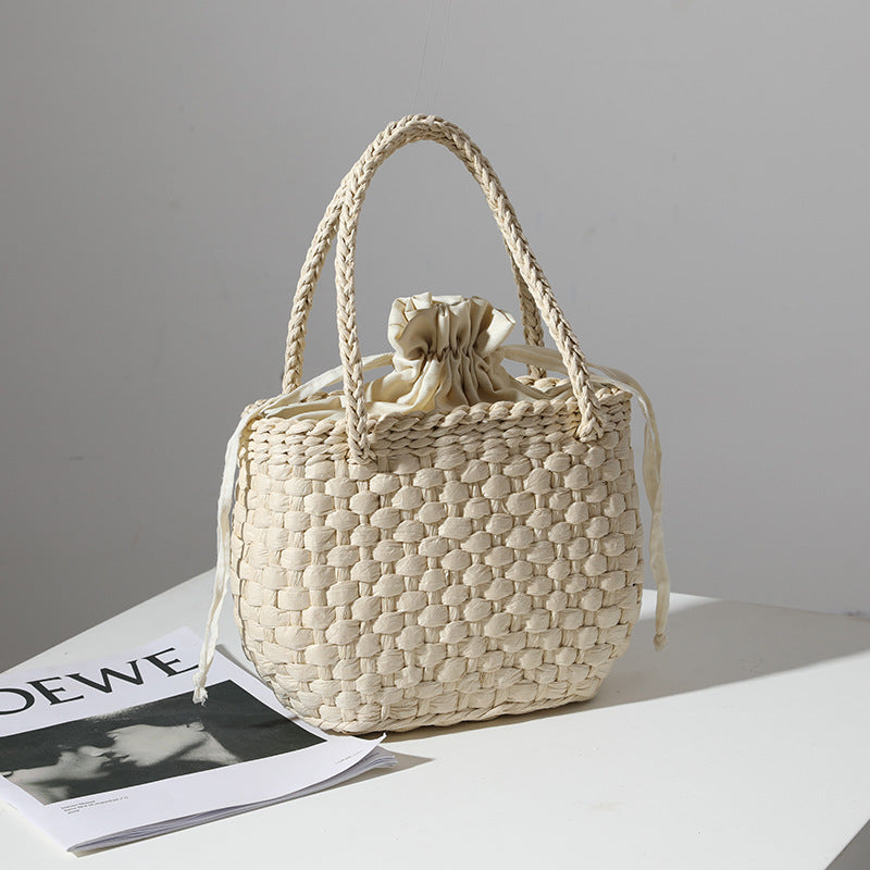 Handmade mini basket handbag with stylish woven pattern Kalsten