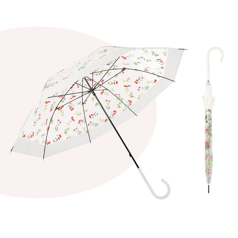 Women's Transparent Umbrella with Ergonomic Handle Kalsten