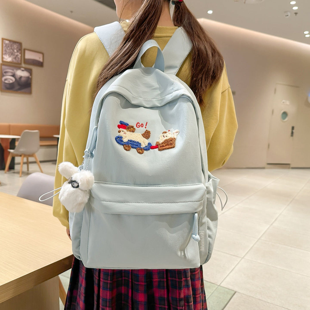 Playful Embroidered Backpack Kalsten