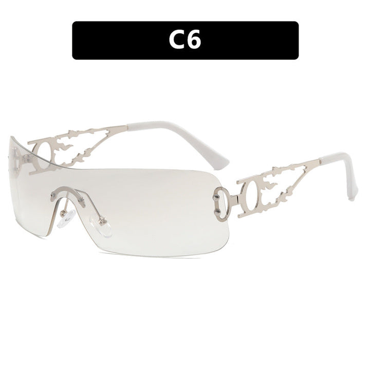 Women's futuristic sunglasses with ultra-modern metal accents Kalsten