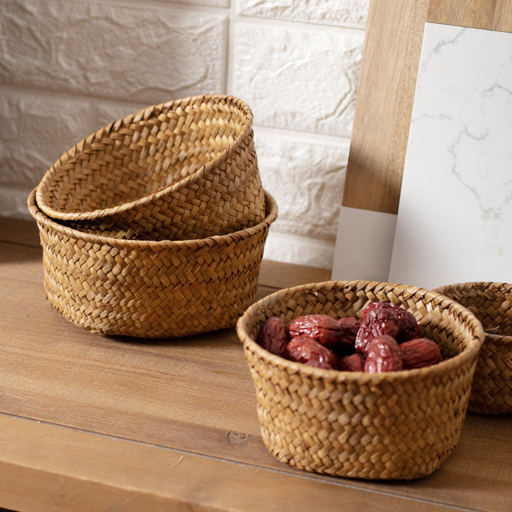 Handmade Natural Fiber Storage Basket Kalsten