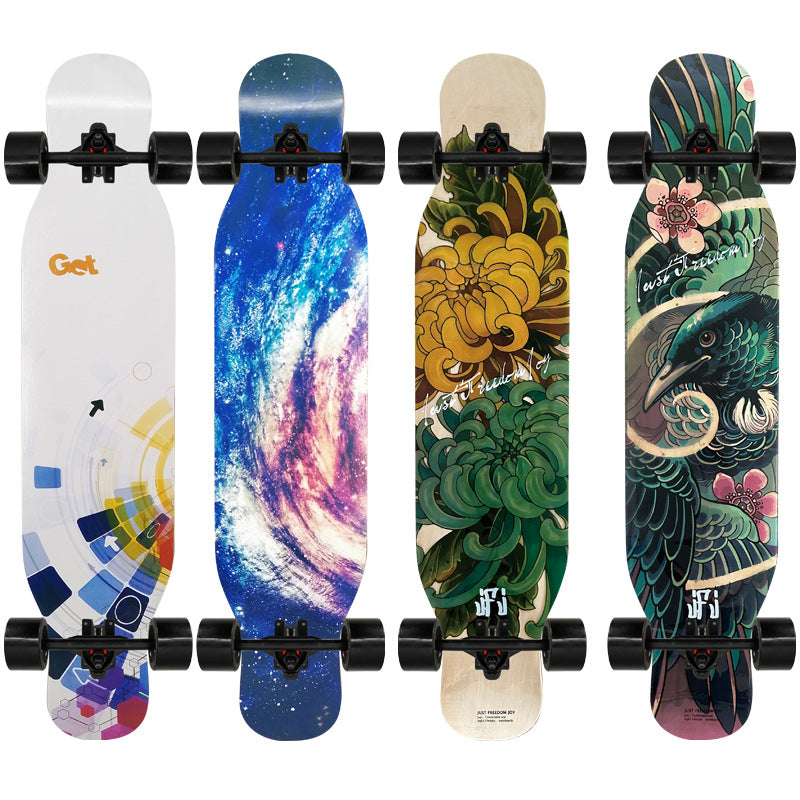 Artistic Lion-Emblazoned Longboard Kalsten