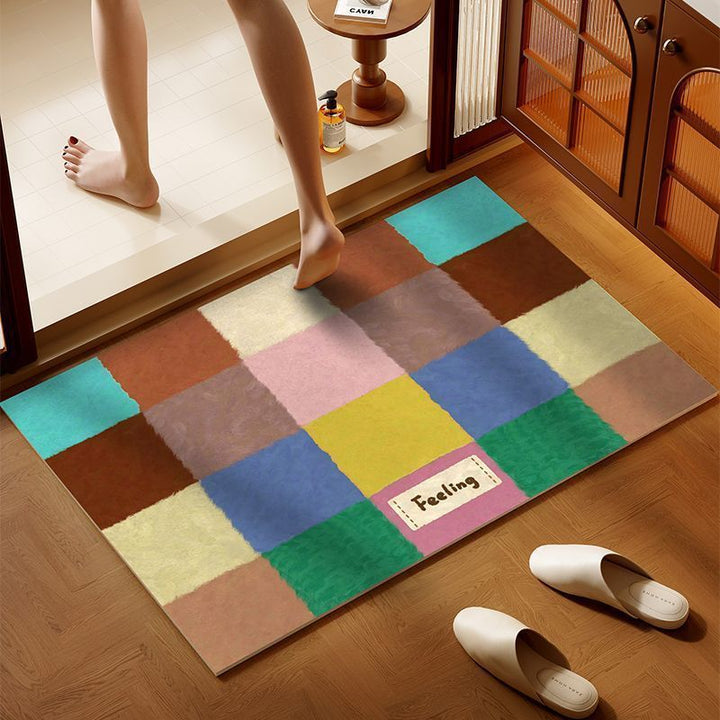 Colorful Patchwork Bath Mat Kalsten