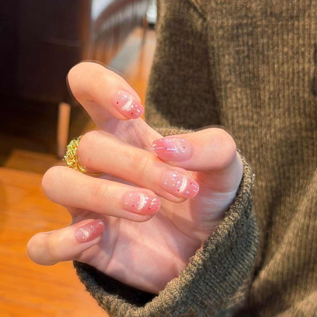 Artificial nails with glamorous glitter effect Kalsten