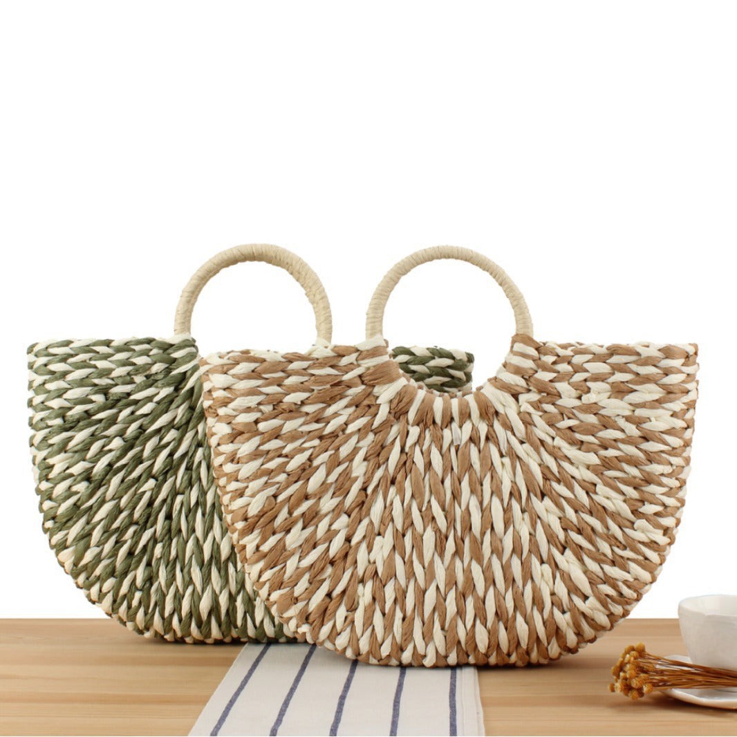 Braided Beach Bag with Ergonomic Handle Kalsten