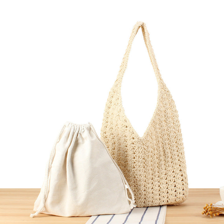 Fashionable mesh tote bag with elegant drawstring Kalsten