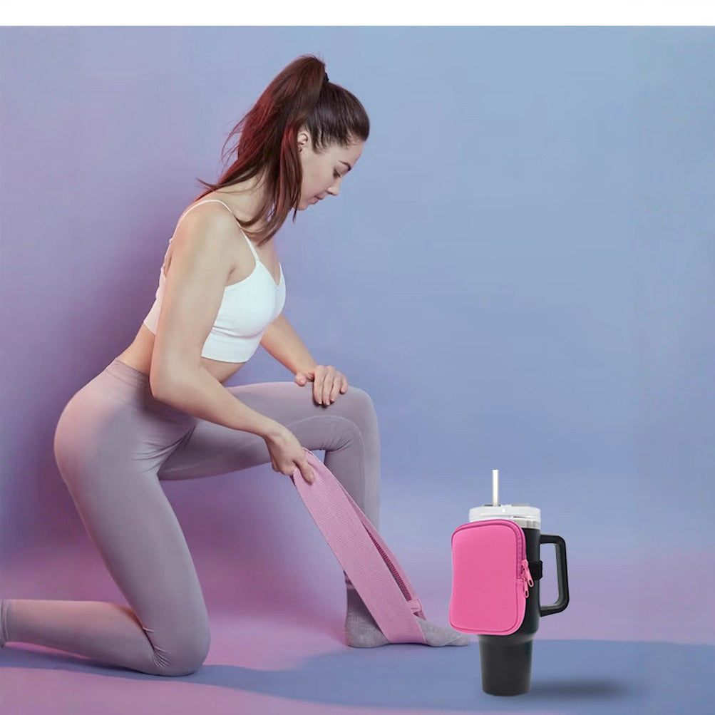 Unisex cup holder with practical pocket Kalsten