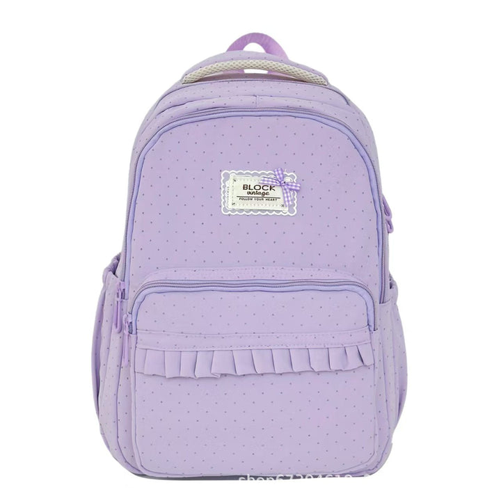Stylish Polka Dot Ruffled Backpack Kalsten