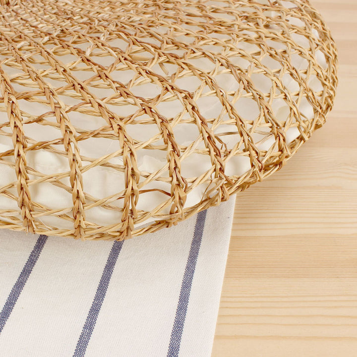 Braided basket bag with stylish round handle Kalsten